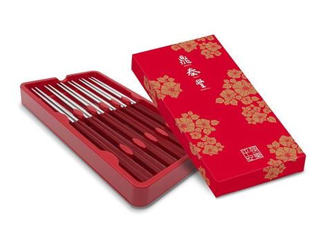 平安筷禮盒6入(紅色)的圖片